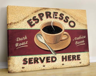 Kaffeposter, Espressotryck, Köksdekor