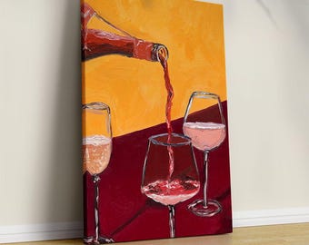 Red Wine Art Print, Kitchen & Dining Room Wall Decor