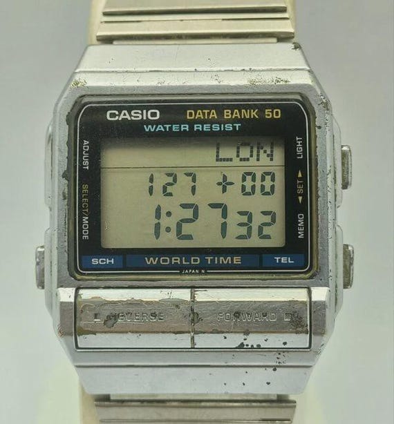 Casio Data Bank 675 DB-520 Quartz Chronograph Wor… - image 2