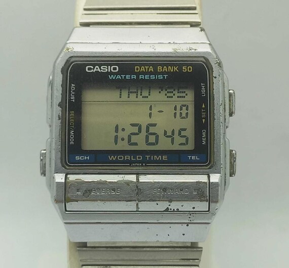 Casio Data Bank 675 DB-520 Quartz Chronograph Wor… - image 1