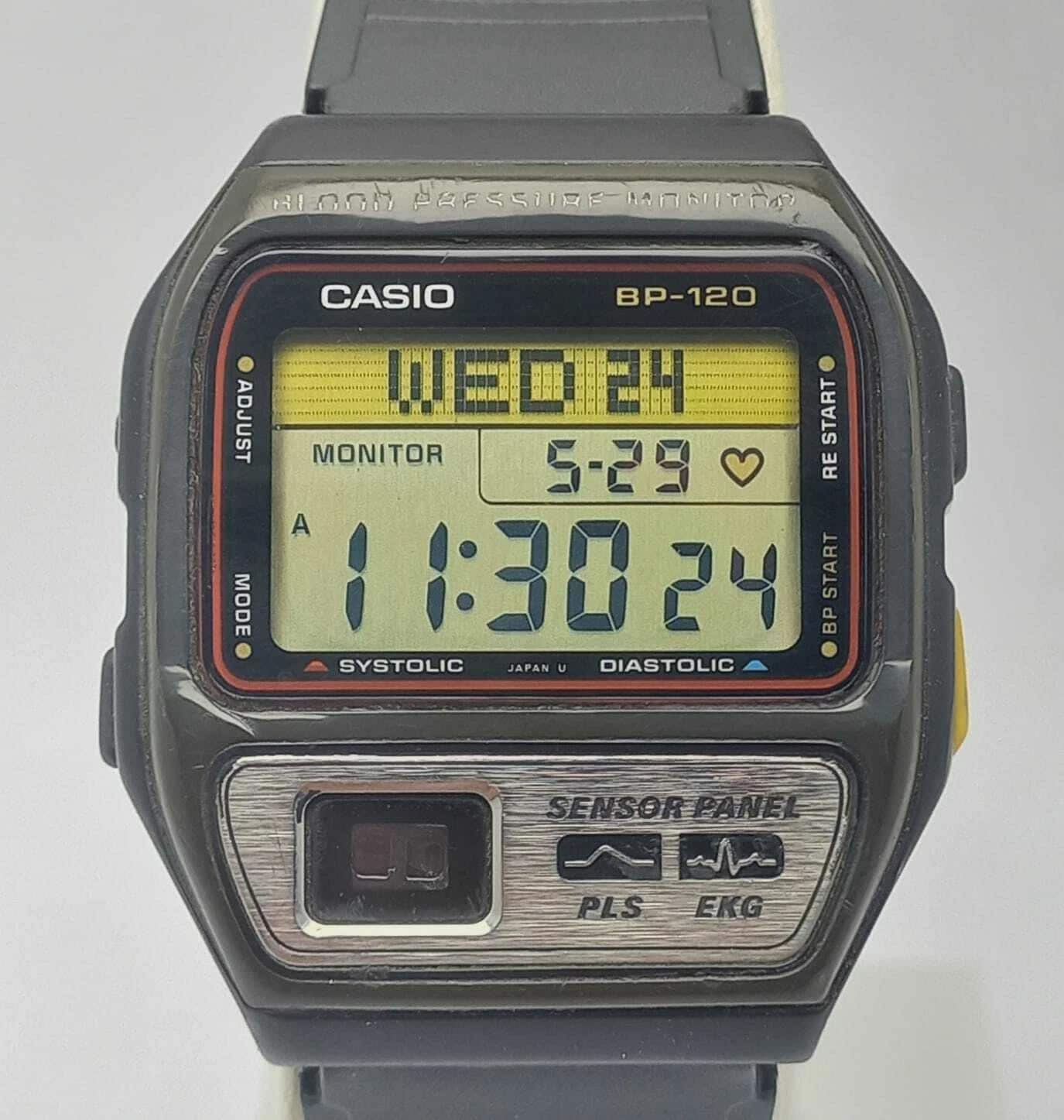 CASIO BP-120 デジタル腕時計 本体 Casio BP-120 Blood Pressure Monitor Digital Vintage Men's Watch