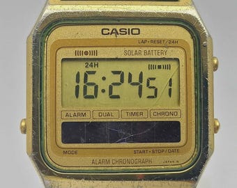 Casio Quartz SA-60G Solar Battery 189 Vintage Men’s Watch