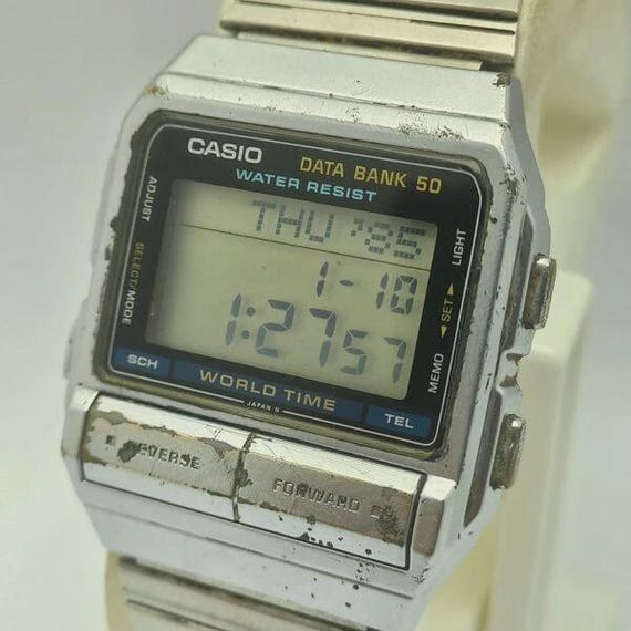 Casio Data Bank 675 DB-520 Quartz Chronograph Wor… - image 3