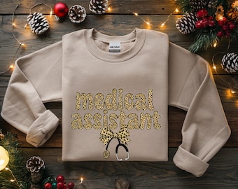 Asistente médico con estampado de guepardo PNG, Enfermera coqueta con estetoscopio