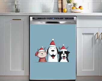 Holiday Pets Dishwasher Magnet Cover: Christmas Kitchen Wrap