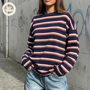 Women’s Striped Long Sleeve Top – Crew Neck Casual Wear

Casual everyday striped shirt