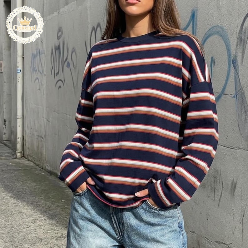Women’s Striped Long Sleeve Top – Crew Neck Casual Wear

Casual everyday striped shirt