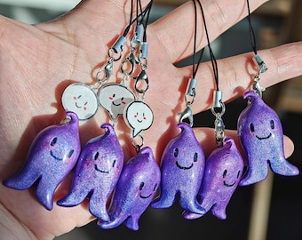 Stardew Valley Iridium Krobus Clay Charm | Hand-Painted Texture Kawaii Phone Accessory | Handmade Keyring