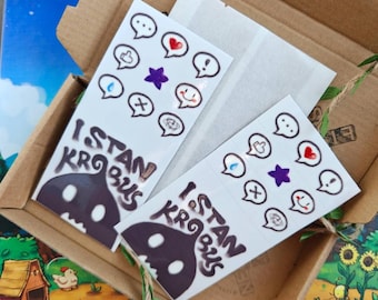 Krobus Sticker Pack | Stardew Valley Scrapbooking | UV DTF Decal for Glass Can
