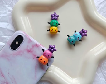 Junimo Dango Stack Hipper | Stardew Valley Phone & Switch Accessory | Desk Friend | Handmade Clay Charm