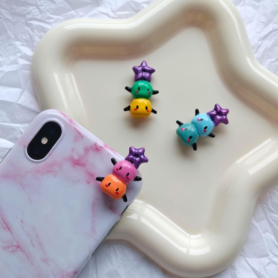 Junimo Dango Stack Hipper | Stardew Valley Phone & Switch Accessory | Desk Friend | Handmade Clay Charm