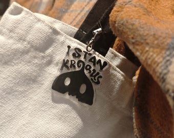 Stardew Valley Krobus Shrink Plastic Keyring | Hand Drawn Phone Strap  | Gamer Gift | Planner Accessory