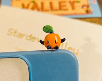 Stardew Valley Junimo Mini Hipper | Phone / Kindle Peeker | Stick-on Polymer Clay Charm