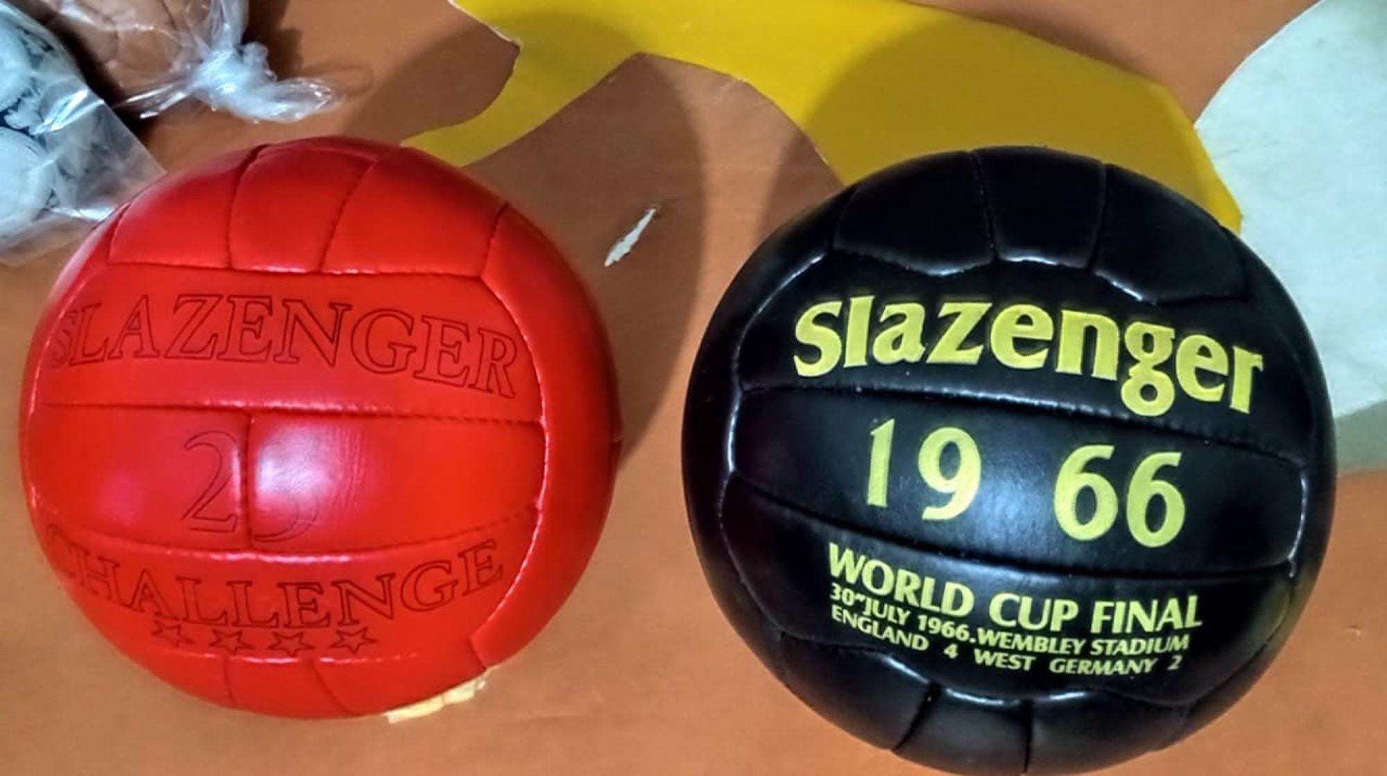 Slazenger 1966 World Cup Final Match Ball, Size 5 Leather Soccer
