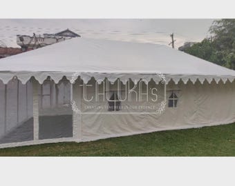 Zwitserse cottage-tent | Glampingtent canvas safari (4,27 x 8,53 m)