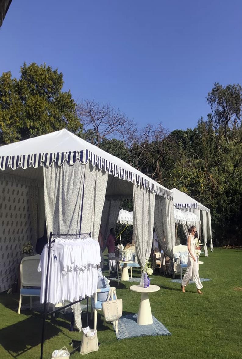 Patterned Tents Striped Canvas Wedding Tent | Outdoor Event Party Canopy (4.2m X 9m) - Etsy