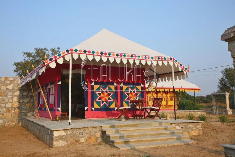 Patterned Tents Printed Canvas Cottage Tent | Large Cabin Tent (4.27m X 8.53m) - Etsy