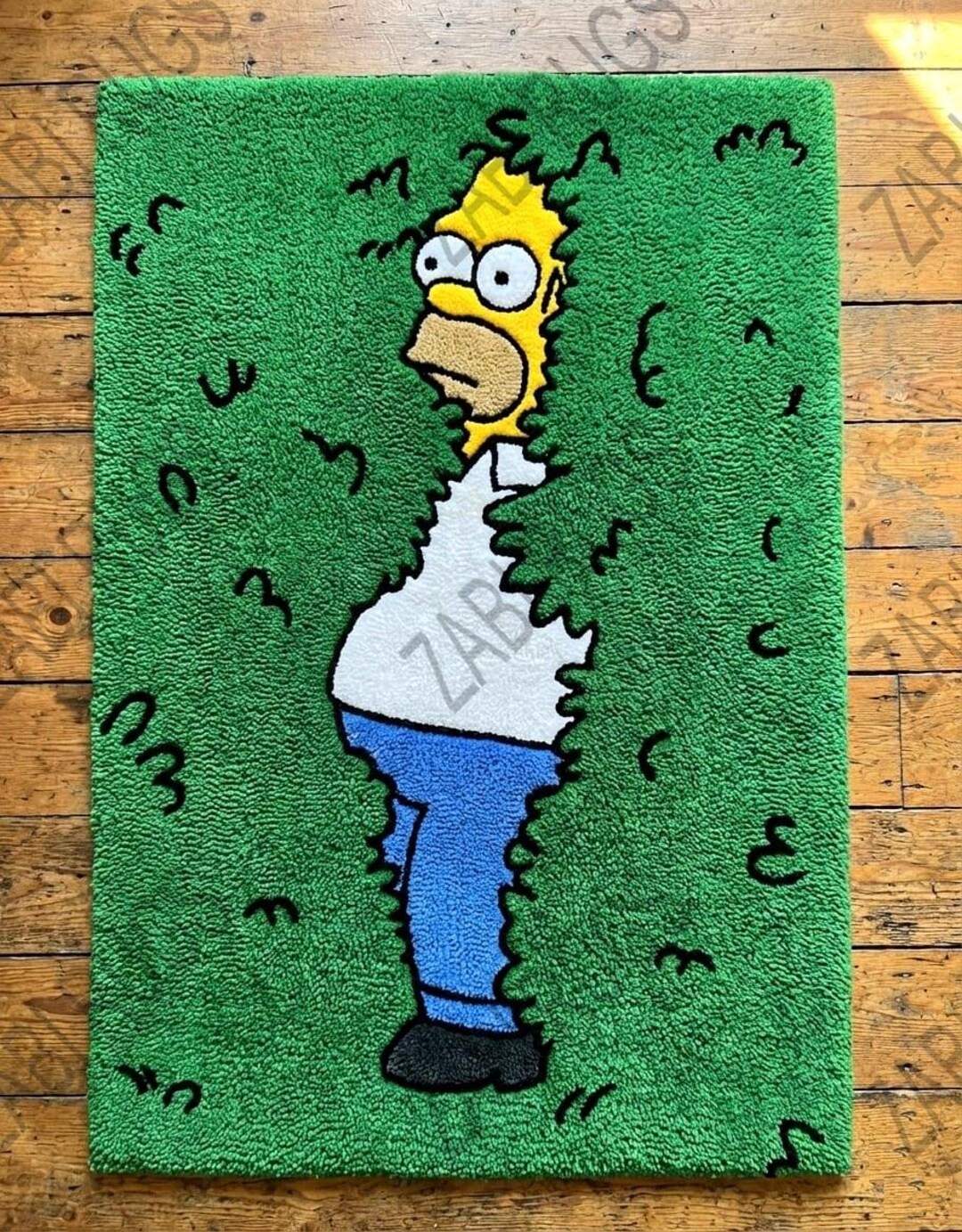 The Simpsons Meme Hand-tufted Rug | Custom Rug | Bedroom and Living ...