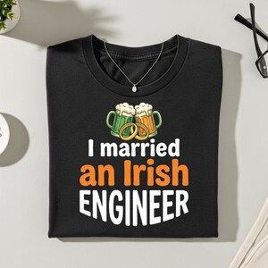 Jag gifte mig med en irländsk ingenjör PNG: Rolig St Patricks Day-humor png Shamrock Irish Pride-skämt (digital nedladdning)