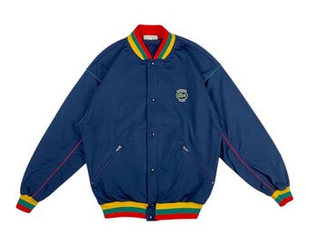 Vintage Lacoste Varsity Jacket Size 4/180 | Retro Bomber Jacket | 80s Lacoste | Unisex Streetwear