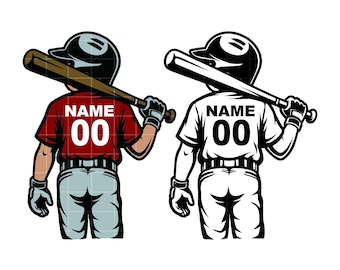 Baseball Players Boy SVG: Capcut & Silhouette Cut File Sports Design (Digital Files)