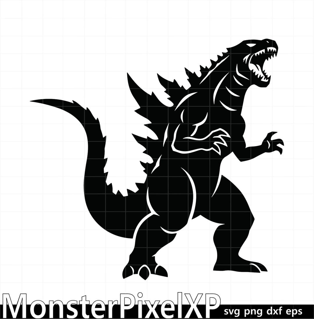 Godzilla Svg: Godzilla Vector Graphic, Tshirt Design (digital Download ...