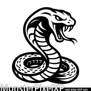 Cobras Sport Team Logo SVG: Clipart & Silhouette Schnittdatei (Digitaler Download)