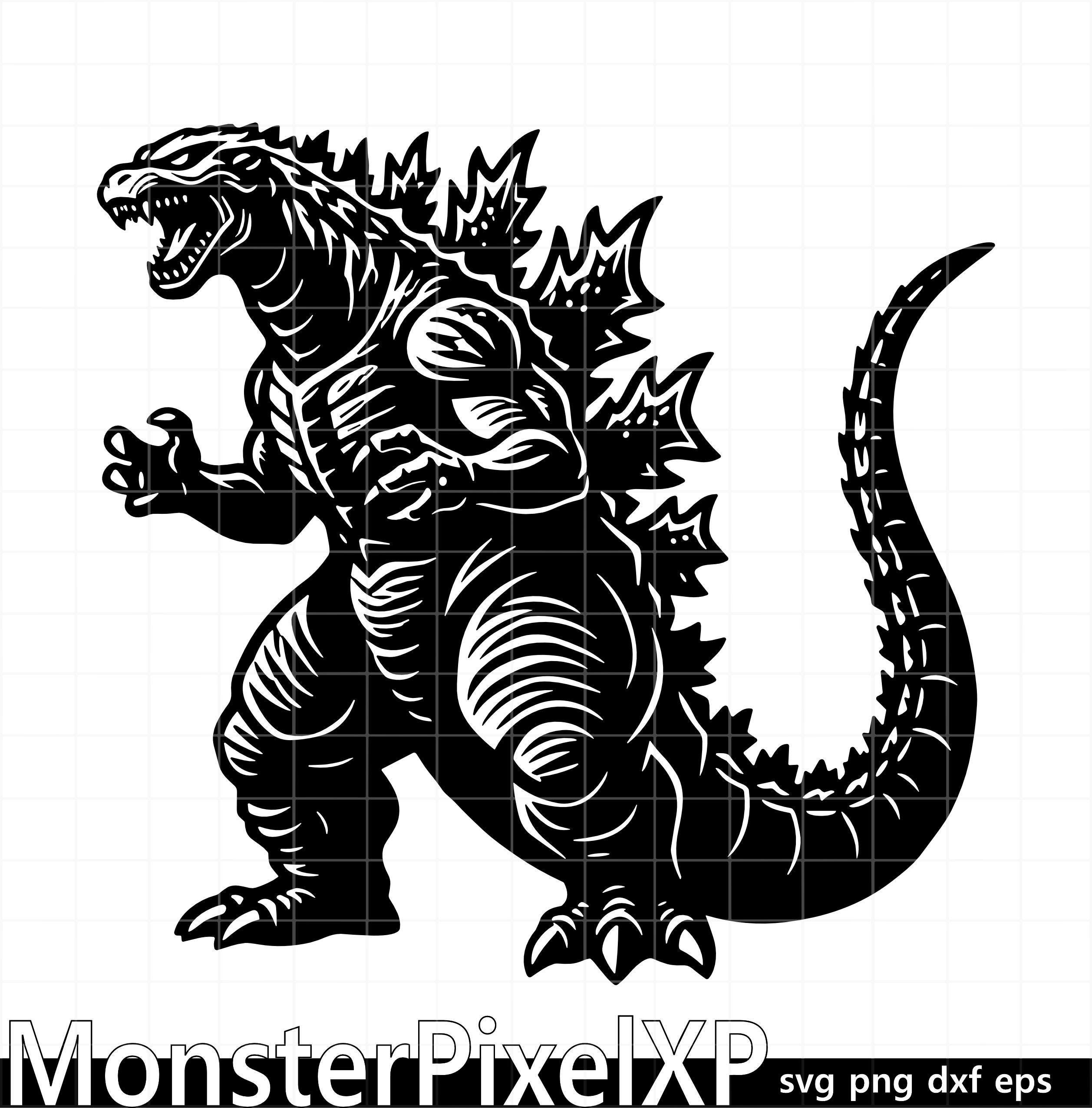 Godzilla Svg: Godzilla Vector Graphic, Tshirt Design (digital Download ...
