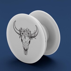 Floral Cow Skull SVG: Capcut & Silhouette Cut File Design (Digital File) image 5