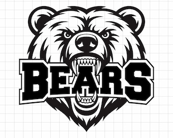 Bears Logo SVG, PNG, EPS, Vector Cut Files (Digital Download)