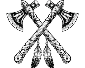 SVG de machados cruzados: Design viking arrojado para arquivos de corte Cricut (Download digital)