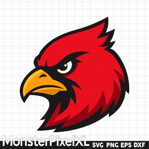 Kardinalmaskot SVG, PNG, EPS, School Pride-klippfil (digital nedladdning)