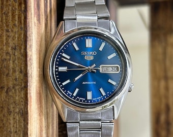 Seiko 5 Automatic 17 Jewels Tail Blue Dial Japan Men's Watch Cal