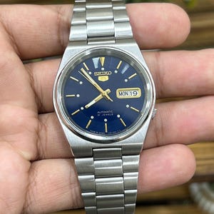 Seiko 5 Automatic 21 Jewels Blue Dial Japan Men's Wrist Watch 7s26