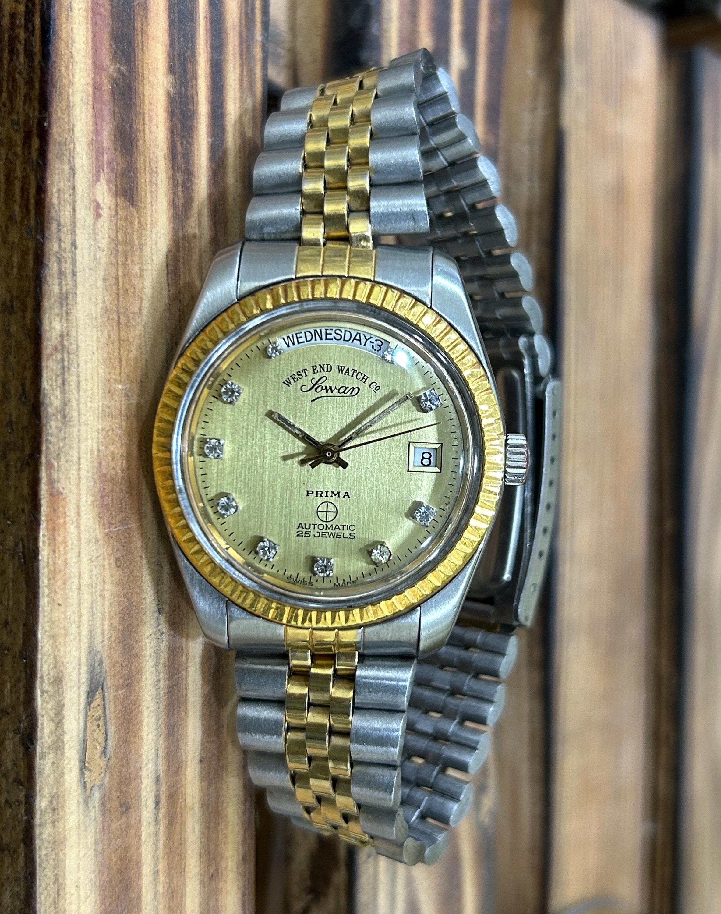 West End Watch 現行品　ETA Westend Watch President Automatic 25J Golden Dial Swiss Men's
