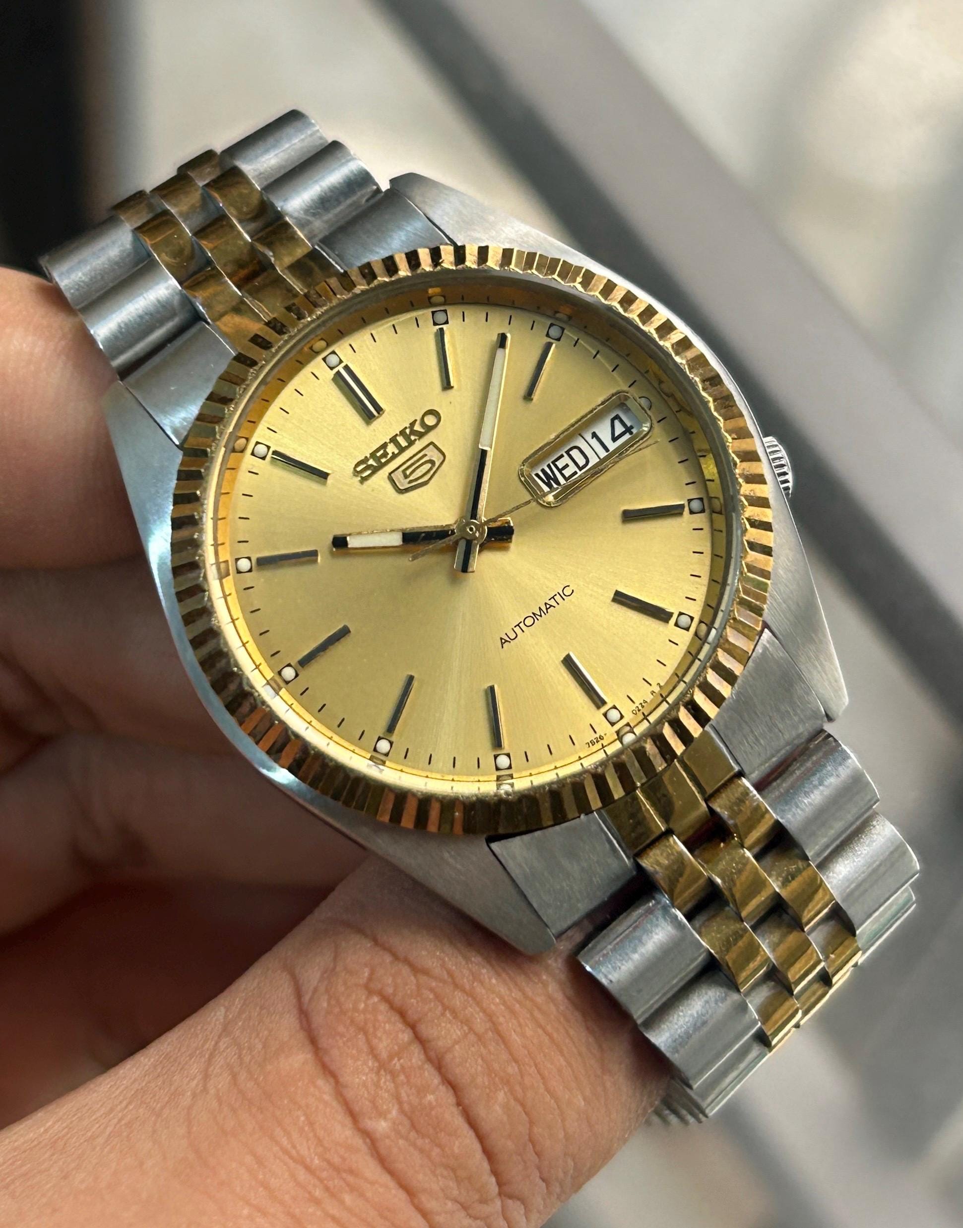 SEIKO 5 Automatic 7009-3110 ゴールド Vintage Seiko 5 Automatic Tow Tone Golden Dial Japan Men's Watch