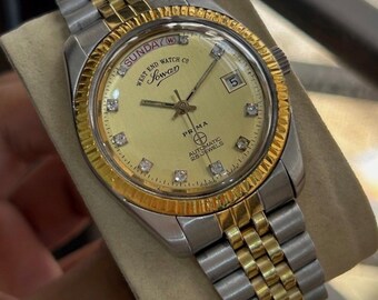 Westend Watch President Automatic 25J Golden Dial Swiss Men's