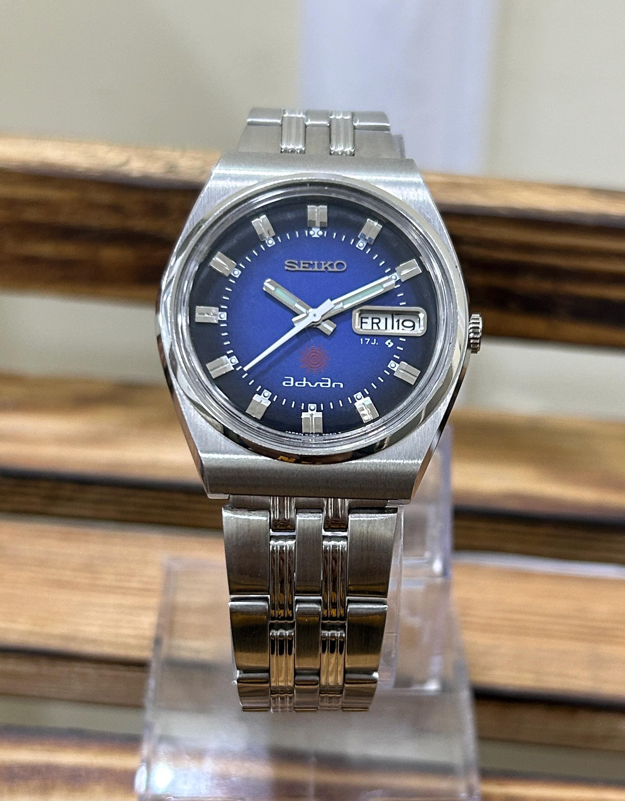Seiko Advan Automatic 17 Jewels Blue Textured Dial(changed) Japan 