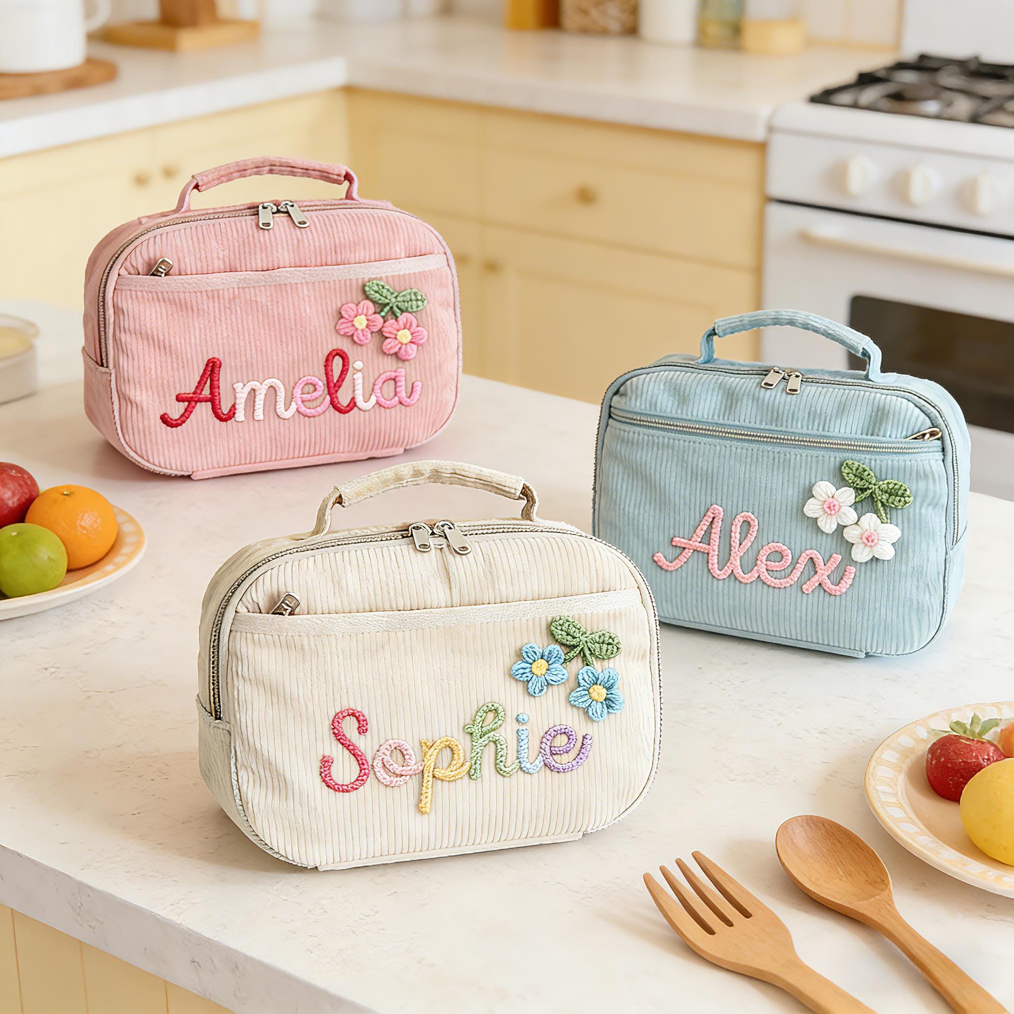 Custom Kids Lunch Bag With Name, Personalized Toddler Lunch Box, Kids ...