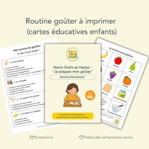 Montessori Snack Routine - I Prepare My Snack | Printable Food Flashcards & Visual Support