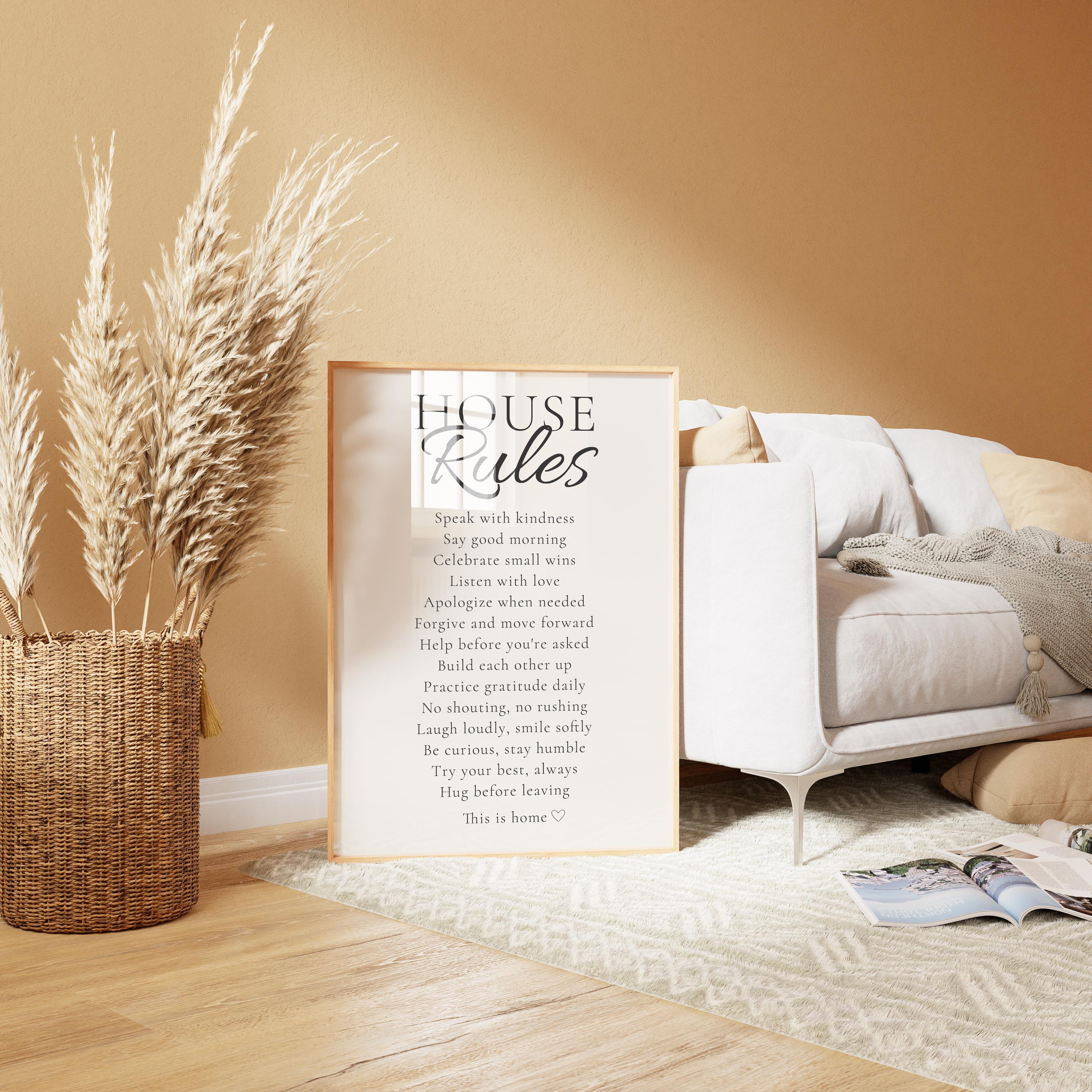 House Rules Printable Wall Art - Etsy