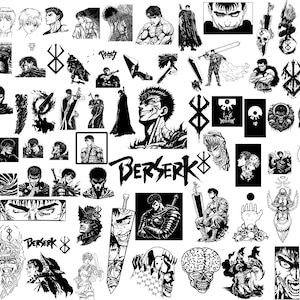 Berserk 73 SVG Clipart-paket | Guts, Griffith, Brand of Sacrifice (Direktnedladdning) | SVG PNG Eps Dxf | Vektor Cricut