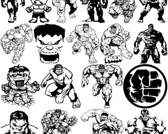 Hulk SVG-Bundle | 23 Dateien - Starke Helden Poses & Smash Designs | Png geschnitten Datei | Sofortiger digitaler Download für Cricut und Silhouette