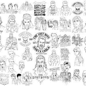 The Lost Boys SVG Bundle | Vampire Gang, Retro 80s Horror & Gothic Night Designs | Png Svg Eps | Instant Download | Vector Cricut