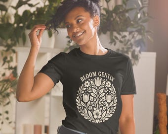 Wildflower Shirt | Botanical Floral Graphic Top | Cottage Garden Flowers Gift for Women