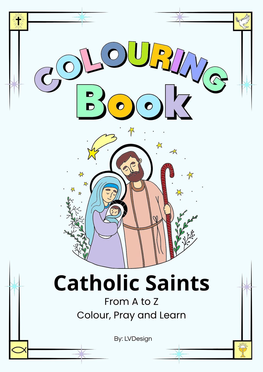 Digital Colouring Book Catholic Saints Colour, Pray and Learn Etsy