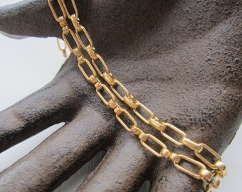 Vintage Brass Bracelet Chains With Connectors 2Pcs.