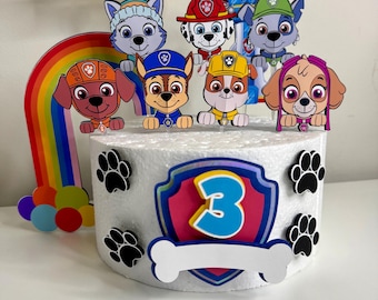Puppy Rescue Cake Topper Personalized