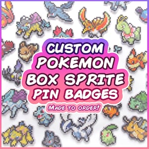 Punto de cruz - Insignias personalizadas con sprites de cajas de Pokémon - Generación 1-7