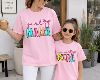 Camiseta a juego para mamá e hija de Comfort Colors: Camiseta juvenil para niña, regalo para mamá.